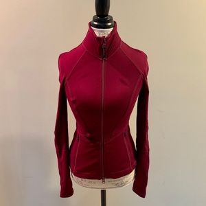 Burgundy Zella Zip Pocket Jacket Thumbhole Cuffs
